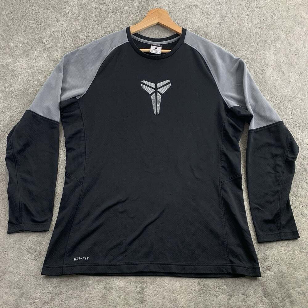 Nike Kobe Bryant Mamba Fearless Long Sleeve Shirt Mens Large Dri-Fit Basketball